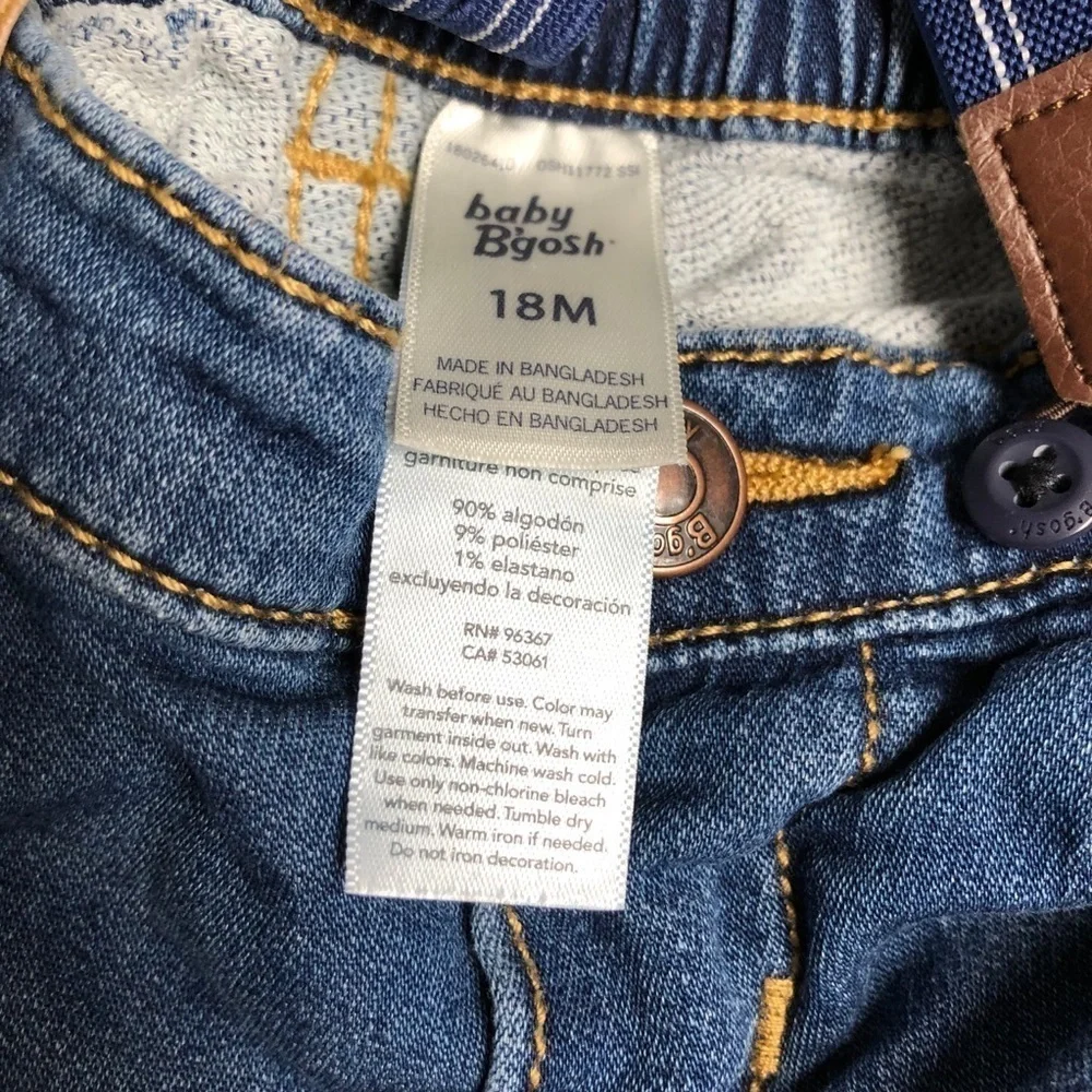 Oshkosh b’gosh Derby Wash Suspender Jeans 18M